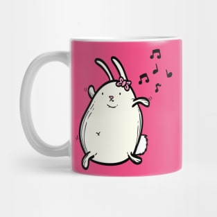 Dancing Cute Bunny Girl Mug